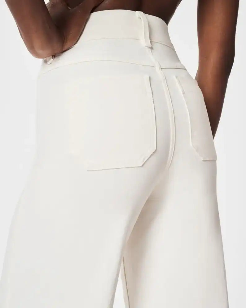 Jeans a gamba larga cropped